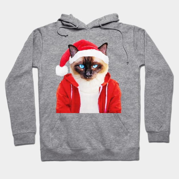 Santa Cat Hoodie by DarkMaskedCats